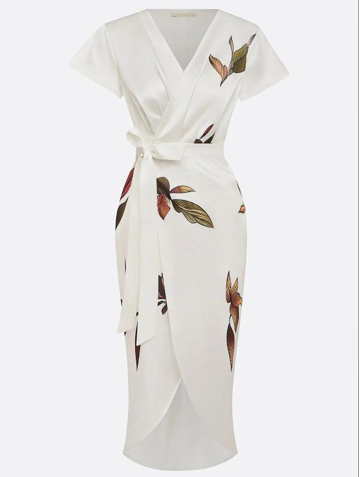 Urban Midi Φόρεμα με Φύλλα