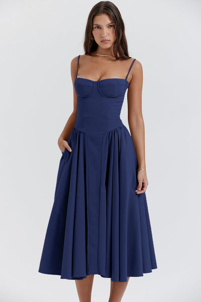 Kiki | Ρετρό Μίντι Φόρεμα" can be rewritten as "Kiki | Vintage Midi Dress.