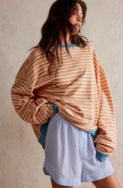 Μάνα | Oversize Ριγέ Πουλόβερ