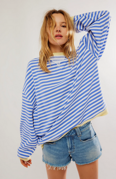 Μάνα | Oversize Ριγέ Πουλόβερ