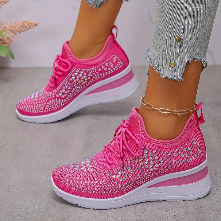 Clara | Ορθοπεδικά Sneakers με Λαμπερά Στρας