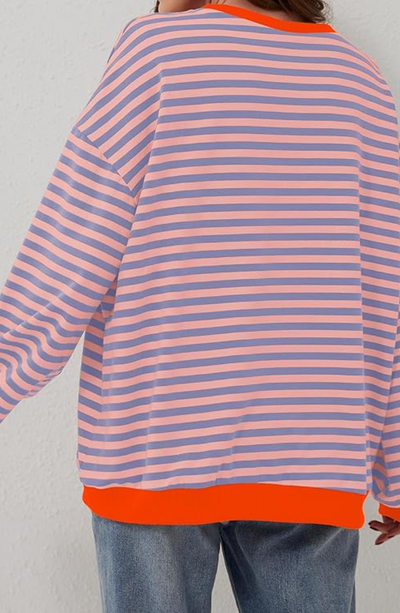 Μάνα | Oversize Ριγέ Πουλόβερ