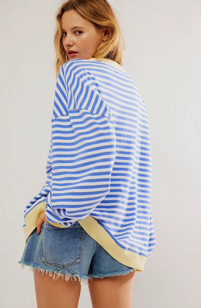 Μάνα | Oversize Ριγέ Πουλόβερ