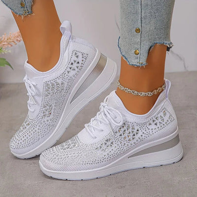 Clara | Ορθοπεδικά Sneakers με Λαμπερά Στρας