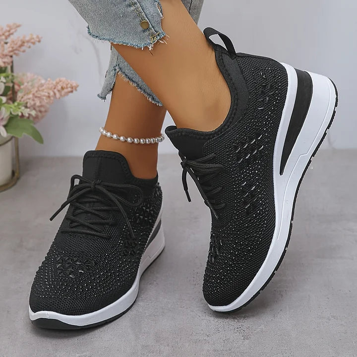 Clara | Ορθοπεδικά Sneakers με Λαμπερά Στρας