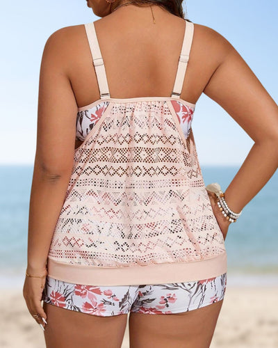 Νόα | Tankini με Αέρινη Σχεδίαση και Δαντελένιες Λεπτομέρειες