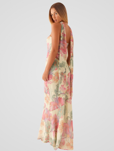Aperti™ | Bandeau Dress in Delicate Floral Satin