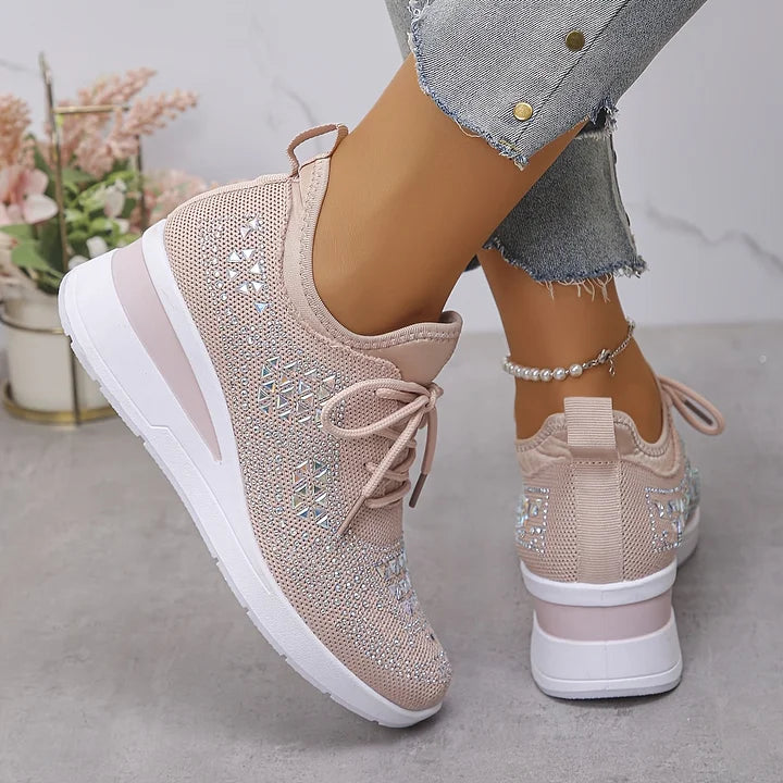 Clara | Ορθοπεδικά Sneakers με Λαμπερά Στρας