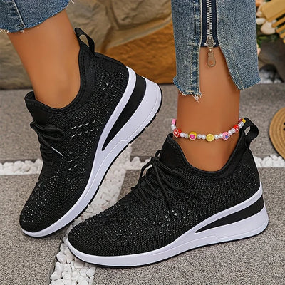 Clara | Ορθοπεδικά Sneakers με Λαμπερά Στρας