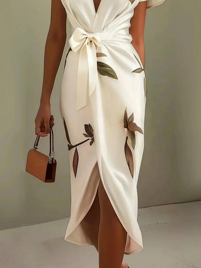 Urban Midi Φόρεμα με Φύλλα