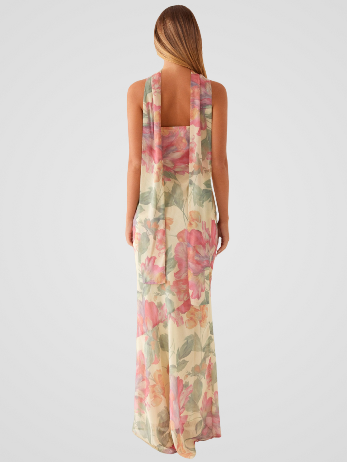 Aperti™ | Bandeau Dress in Delicate Floral Satin