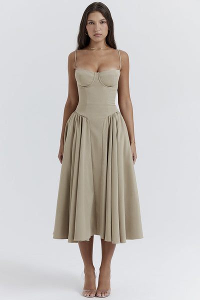Kiki | Ρετρό Μίντι Φόρεμα" can be rewritten as "Kiki | Vintage Midi Dress.