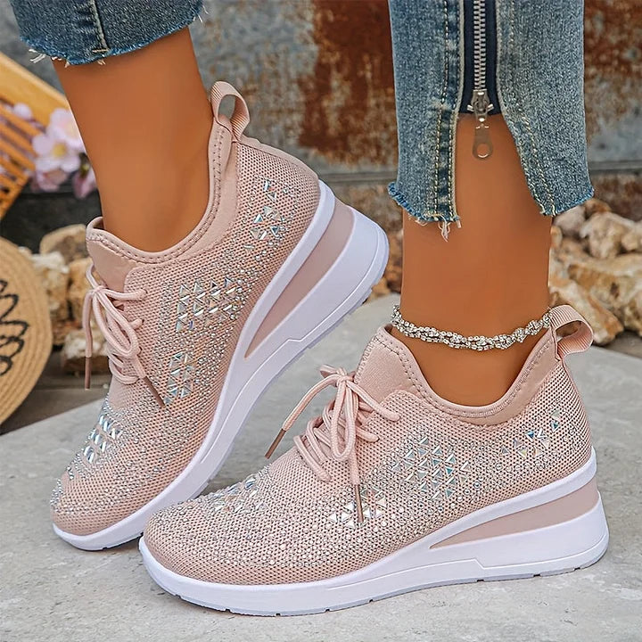 Clara | Ορθοπεδικά Sneakers με Λαμπερά Στρας