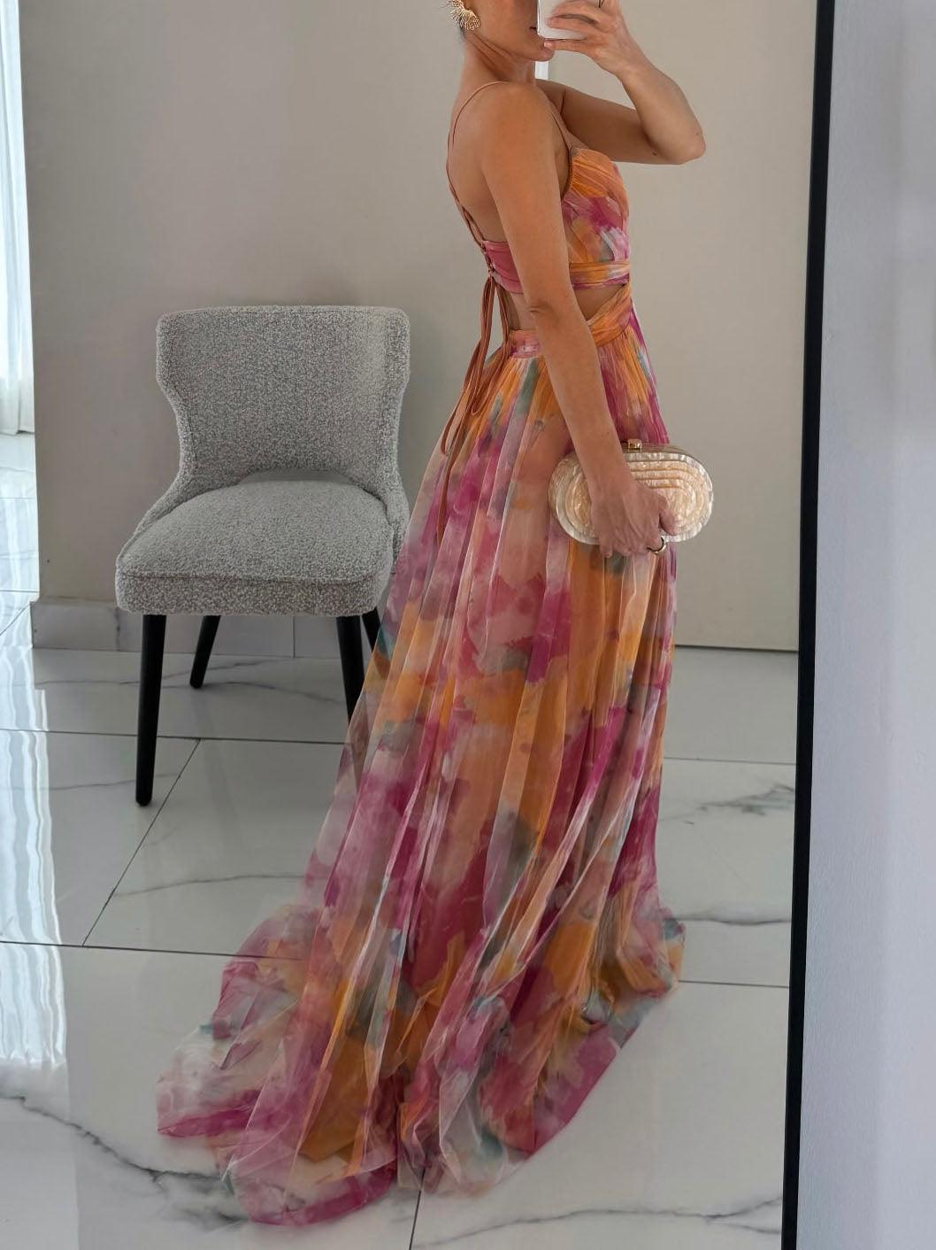 Elegant Μακρύ Φλοράλ Φόρεμα