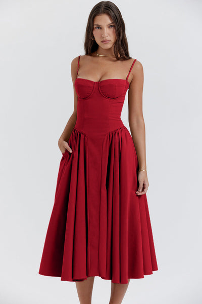 Kiki | Ρετρό Μίντι Φόρεμα" can be rewritten as "Kiki | Vintage Midi Dress.