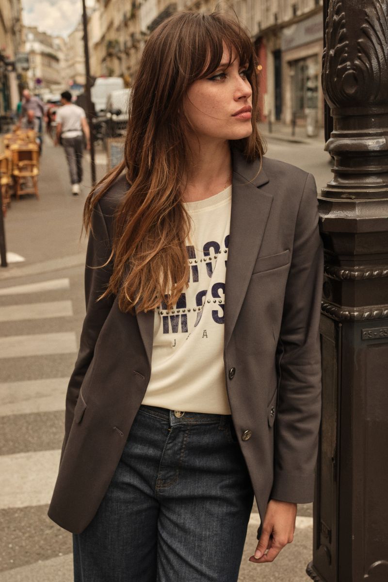 Blazer Mary Night | Άσφαλτος | Blazer de Mos Mosh
