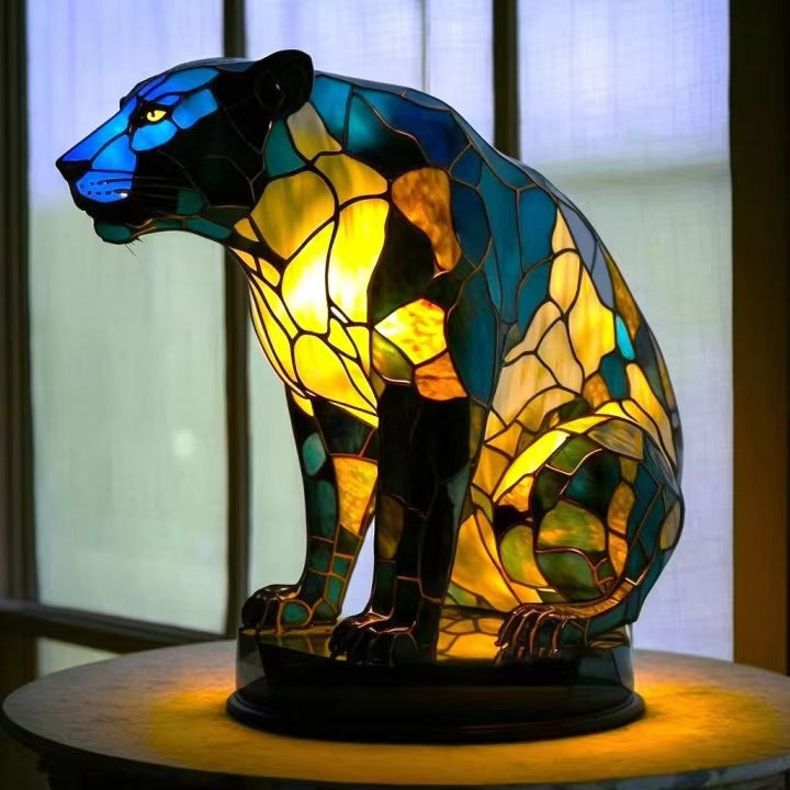 Fauve | Magisk Panther Lamp in Colorful Glass