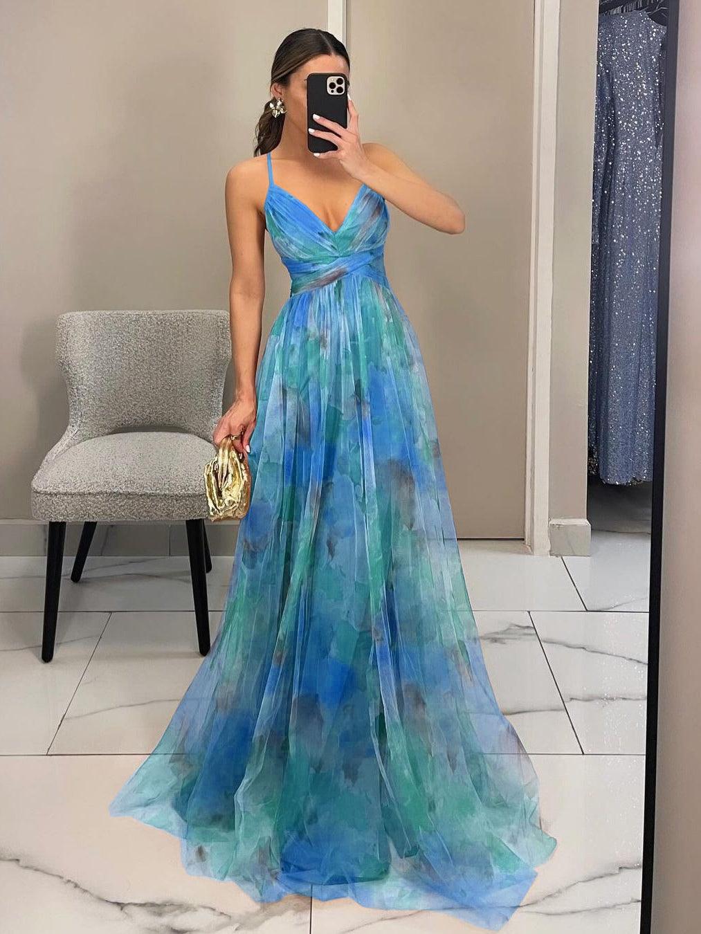 Elegant Μακρύ Φλοράλ Φόρεμα
