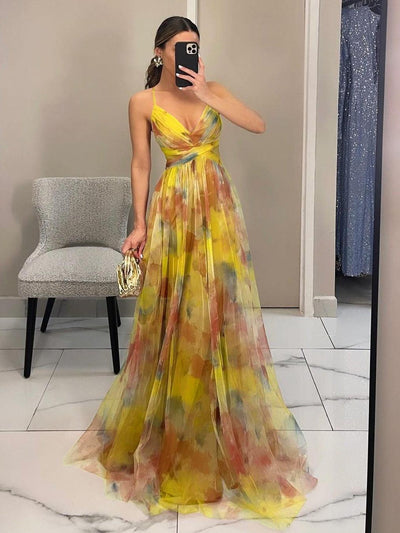 Elegant Μακρύ Φλοράλ Φόρεμα