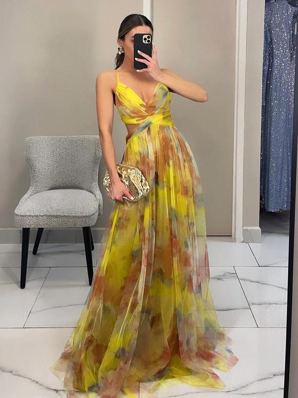 Elegant Μακρύ Φλοράλ Φόρεμα