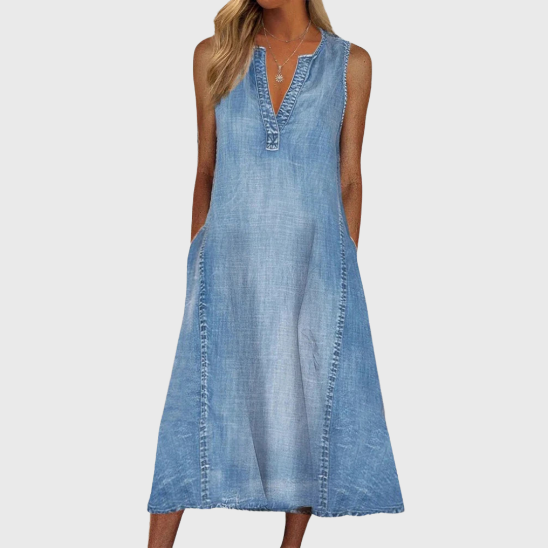Σοφία® | Άνετο Denim Φόρεμα