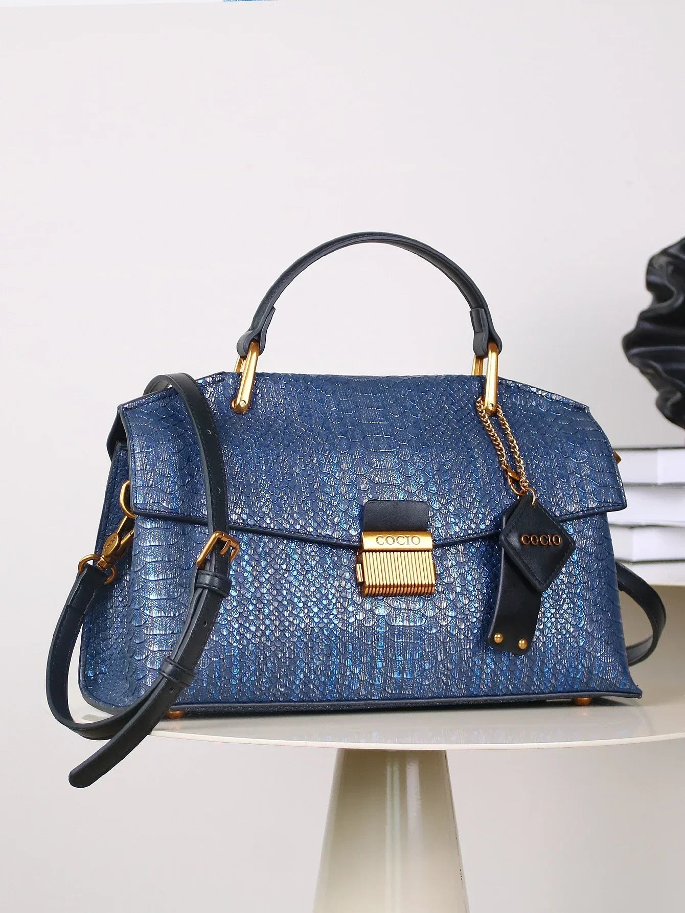 Τσάντα Tote εμπνευσμένη από φίδι Πύθωνα Celeste