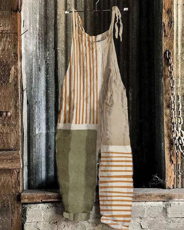 Vintage Ολόσωμη Φόρμα με Φαρδιά Πόδια - Στυλάτη και Άνετη Επιλογή για Γυναίκες