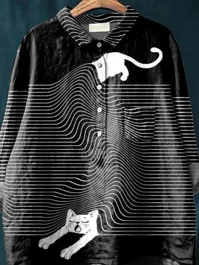Coco | Καλλιτεχνικό T-Shirt με Γάτα