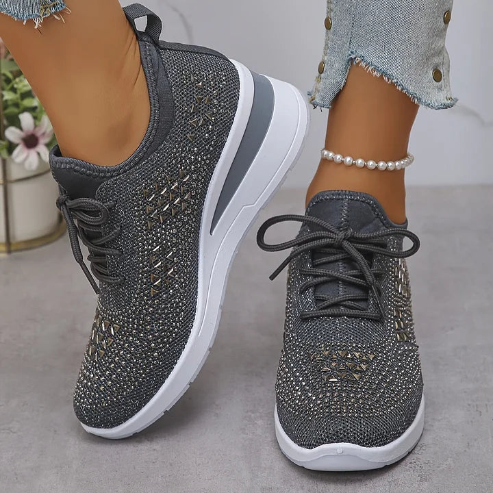 Clara | Ορθοπεδικά Sneakers με Λαμπερά Στρας