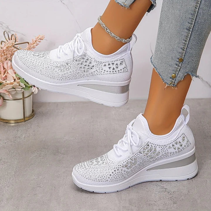 Clara | Ορθοπεδικά Sneakers με Λαμπερά Στρας