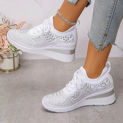 Clara | Ορθοπεδικά Sneakers με Λαμπερά Στρας