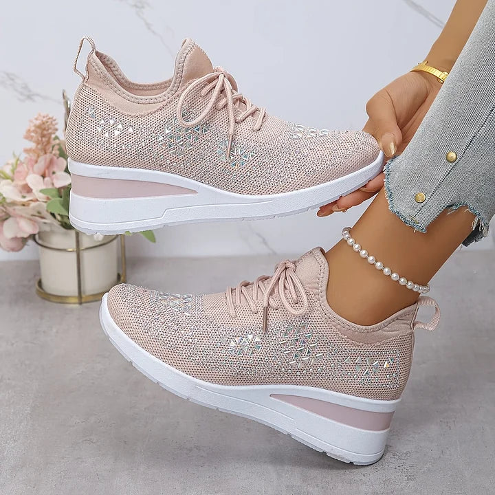 Clara | Ορθοπεδικά Sneakers με Λαμπερά Στρας