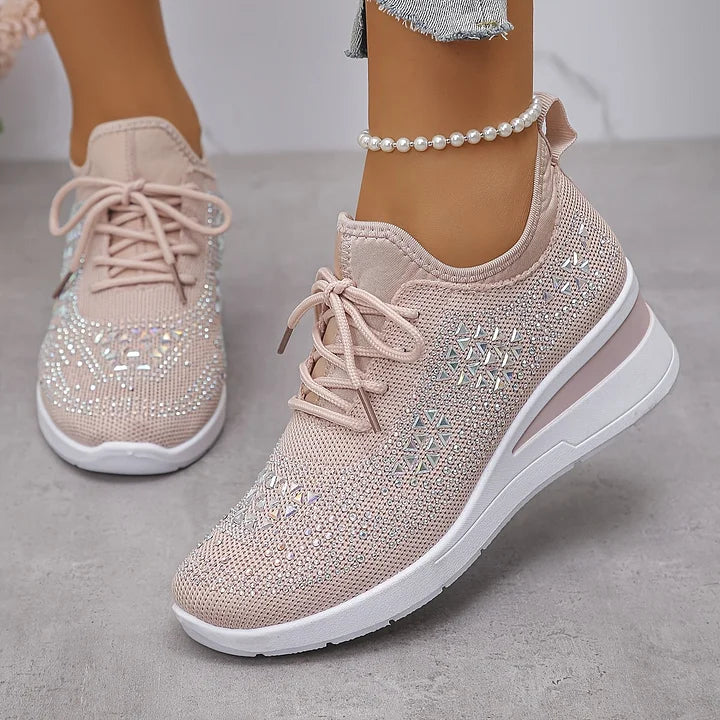 Clara | Ορθοπεδικά Sneakers με Λαμπερά Στρας