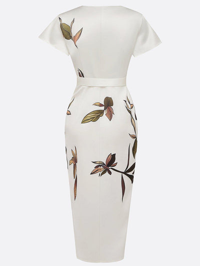 Urban Midi Φόρεμα με Φύλλα