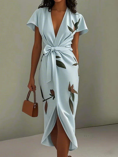 Urban Midi Φόρεμα με Φύλλα